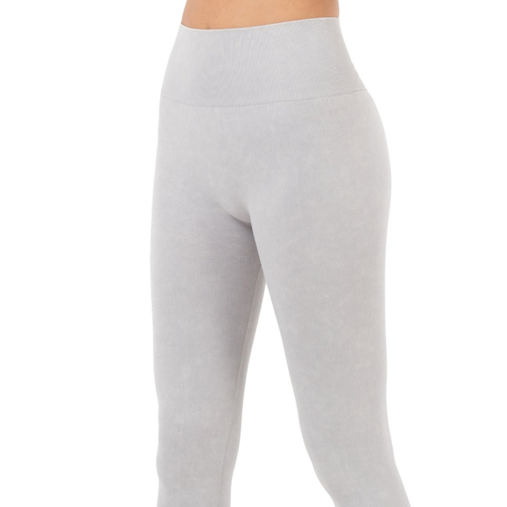 Ultra High Waste Seamless Gray Thick Soft Large Leggings by Kyodan - Picture 8 of 15